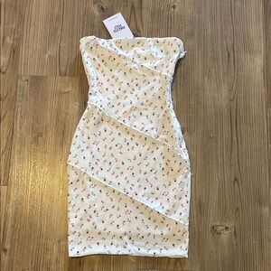 Floral Strapless Dress